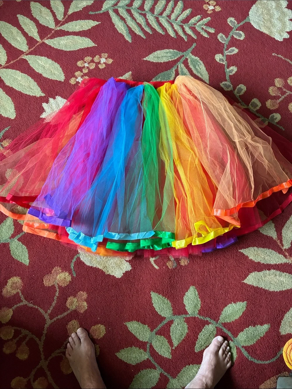 Rainbow Tulle Layered Skirt